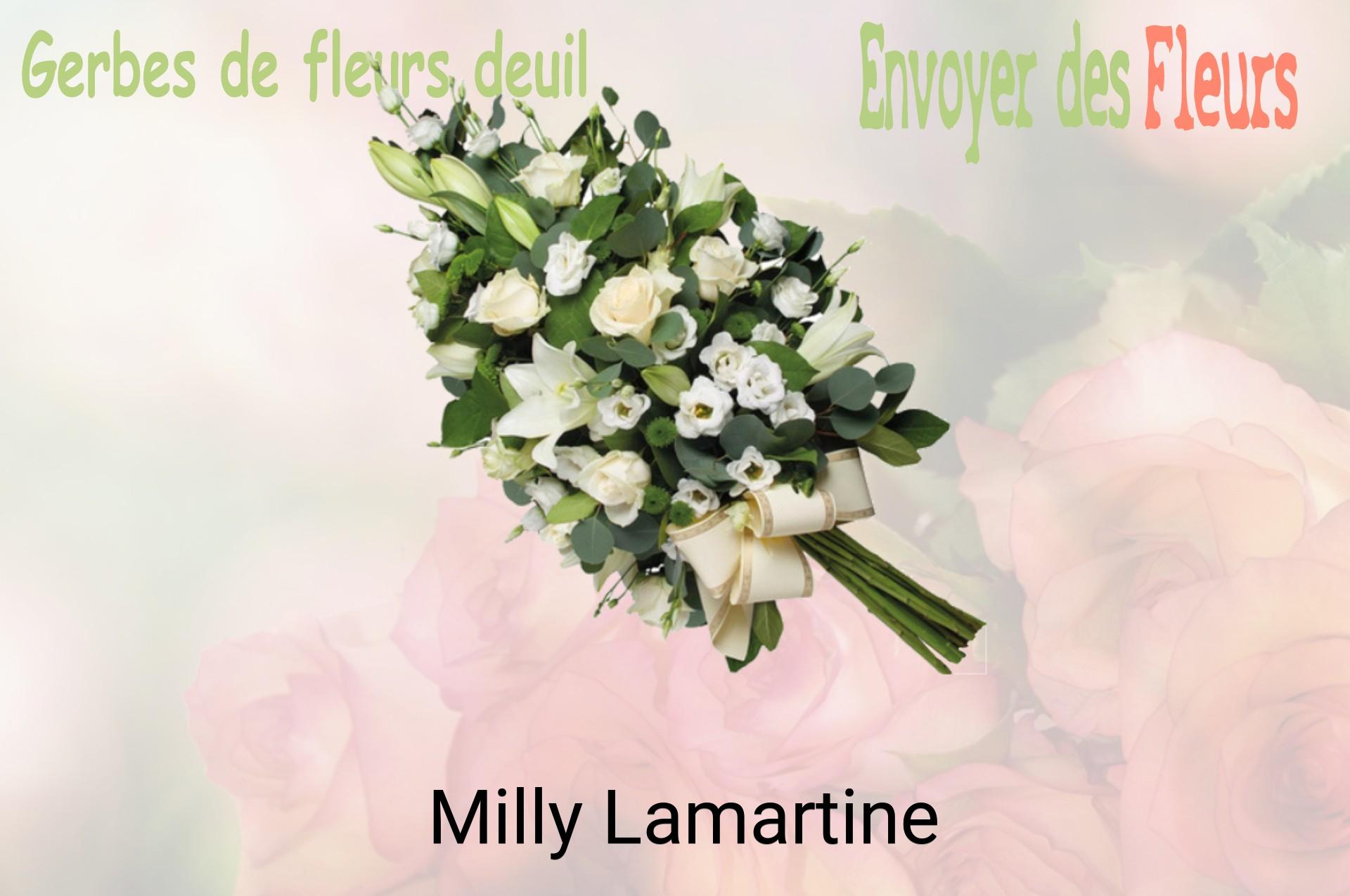 Gerbe de fleurs de deuil livrée à Milly-Lamartine